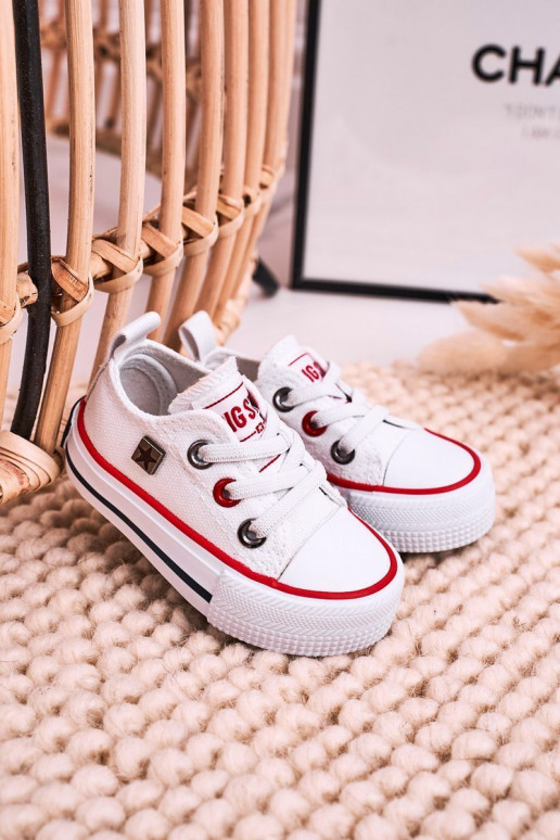 Laste jalanõud Klassikalise mudeli madalad tennised BIG STAR HH374193 valget värvi