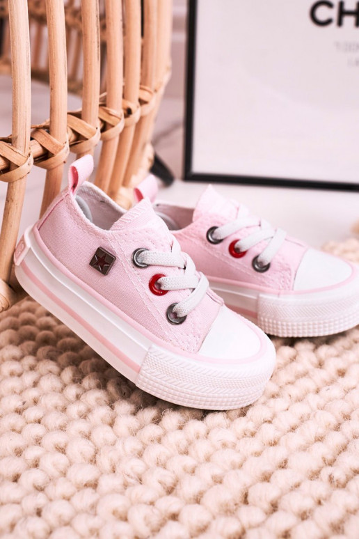 Laste jalanõud Klassikalise mudeli madalad tennised BIG STAR HH374197 Tumeroosad värvi