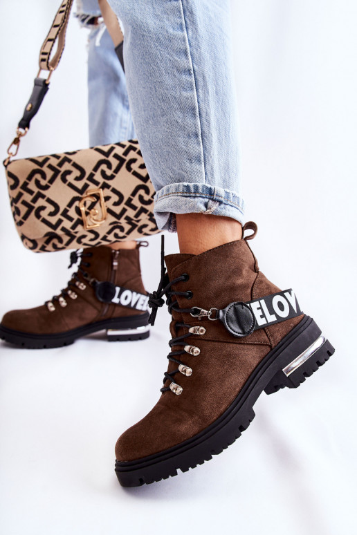 seemisnakhsed voodriga Pealiste poolsaapad rihmadega tumepruuni värvi Aurelio