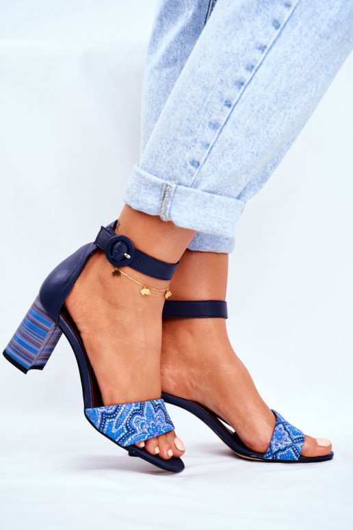 Pealistesandaalid tumesinist värvi 04235-17/00-5