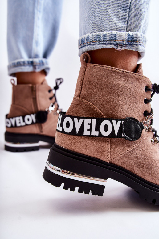 seemisnakhsed voodriga Pealiste poolsaapad rihmadega pruunid värvi Aurelio