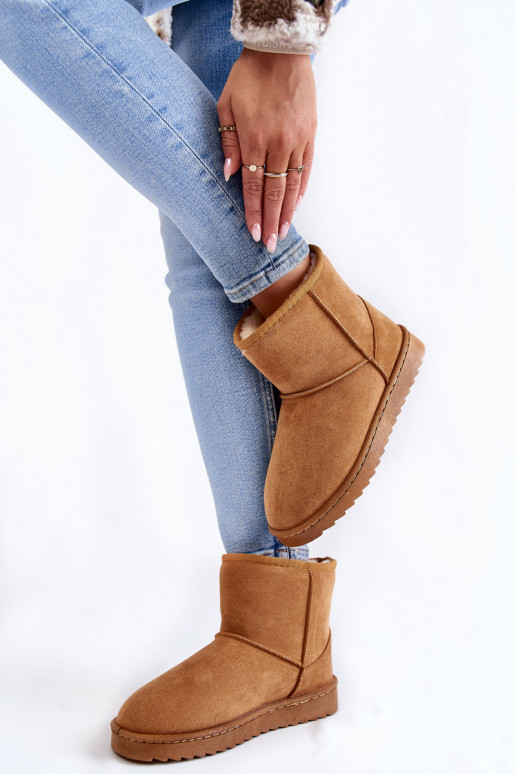 Pealiste omad voodriga Pealiste poolsaapad nööpidega lumesaapad pruunid värvi Virgina