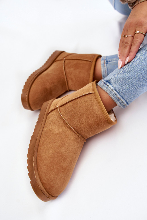 Pealiste omad voodriga Pealiste poolsaapad nööpidega lumesaapad pruunid värvi Virgina