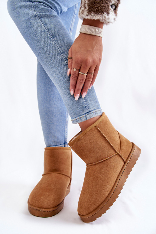 Pealiste omad voodriga Pealiste poolsaapad nööpidega lumesaapad pruunid värvi Virgina