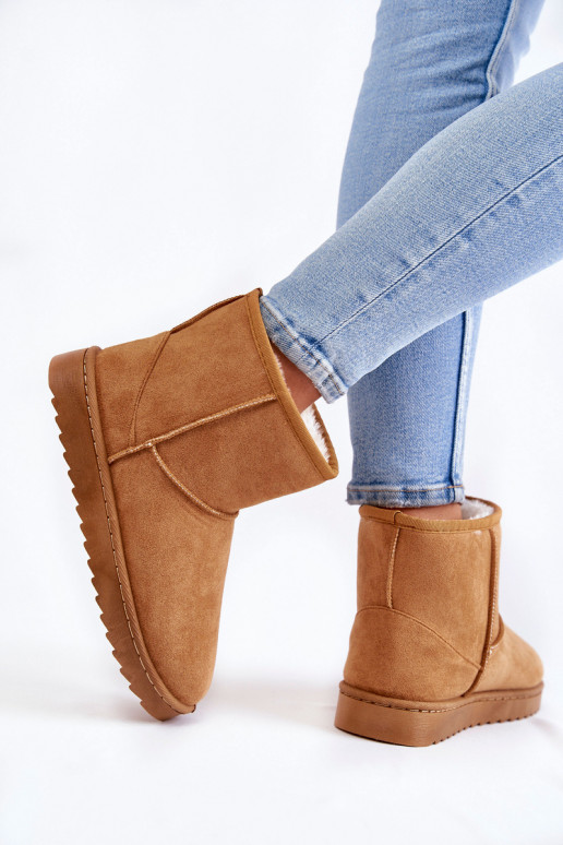 Pealiste omad voodriga Pealiste poolsaapad nööpidega lumesaapad pruunid värvi Virgina