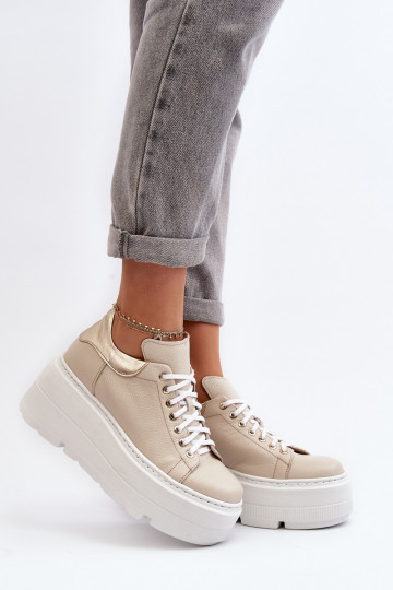 Zazoo 10165 spordijalatsid Pealiste omad platvormiga beeži värvi