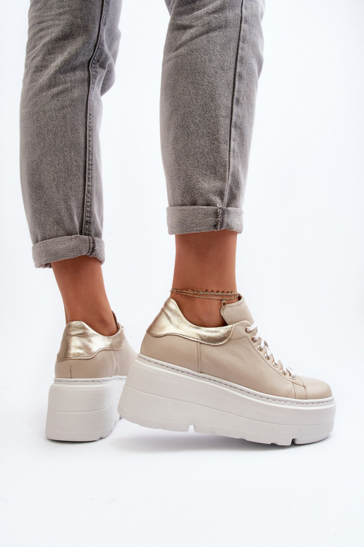 Zazoo 10165 spordijalatsid Pealiste omad platvormiga beeži värvi