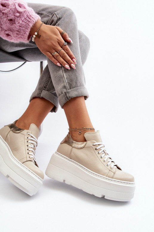 Zazoo 10165 spordijalatsid Pealiste omad platvormiga beeži värvi