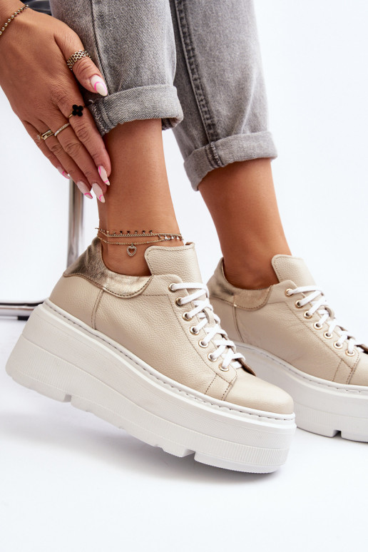 Zazoo 10165 spordijalatsid Pealiste omad platvormiga beeži värvi