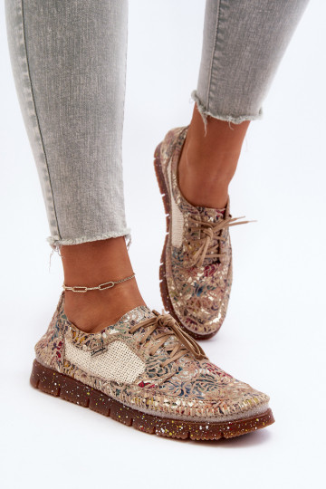 Mustriline jalatsid Pealiste omad Sellel onciejka 06347-04 beeži värvi