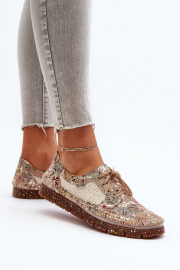 Mustriline jalatsid Pealiste omad Sellel onciejka 06347-04 beeži värvi 2