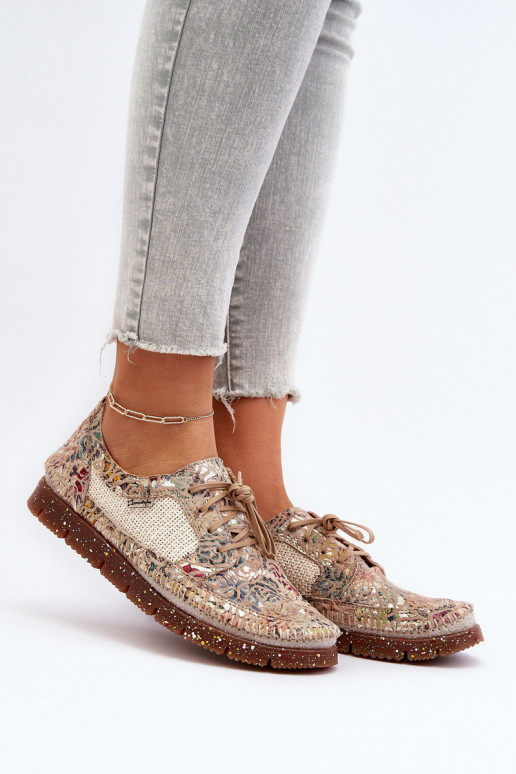 Mustriline jalatsid Pealiste omad Sellel onciejka 06347-04 beeži värvi