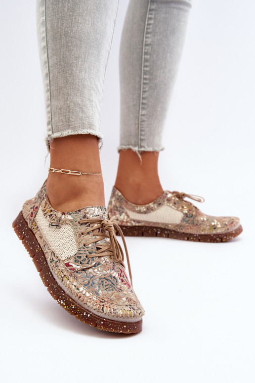 Mustriline jalatsid Pealiste omad Sellel onciejka 06347-04 beeži värvi