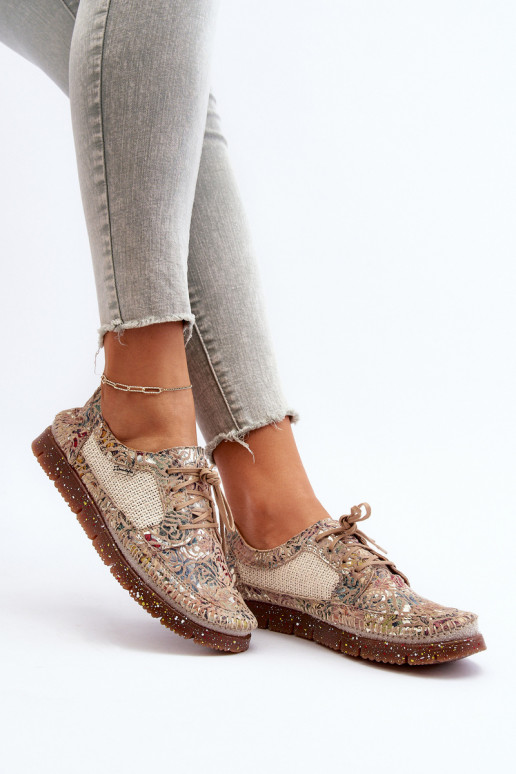 Mustriline jalatsid Pealiste omad Sellel onciejka 06347-04 beeži värvi