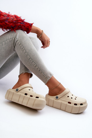 Kerged rannaplätud naiste plätud platvormiga beeži värvi Itubia 2