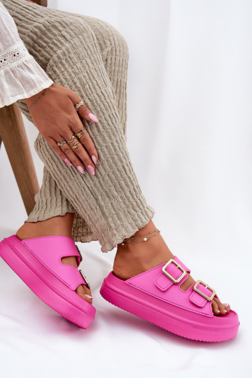 naiste plätud platvormiga Ze Kuldset värvimi neetide ja pandlagami tumeroosad värvi Zorila