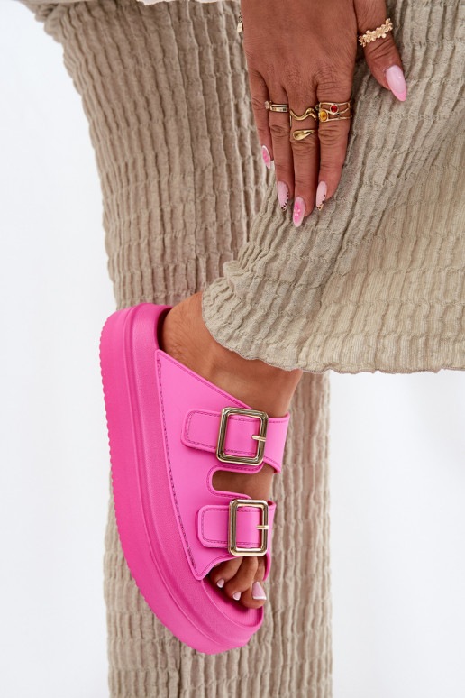 naiste plätud platvormiga Ze Kuldset värvimi neetide ja pandlagami tumeroosad värvi Zorila