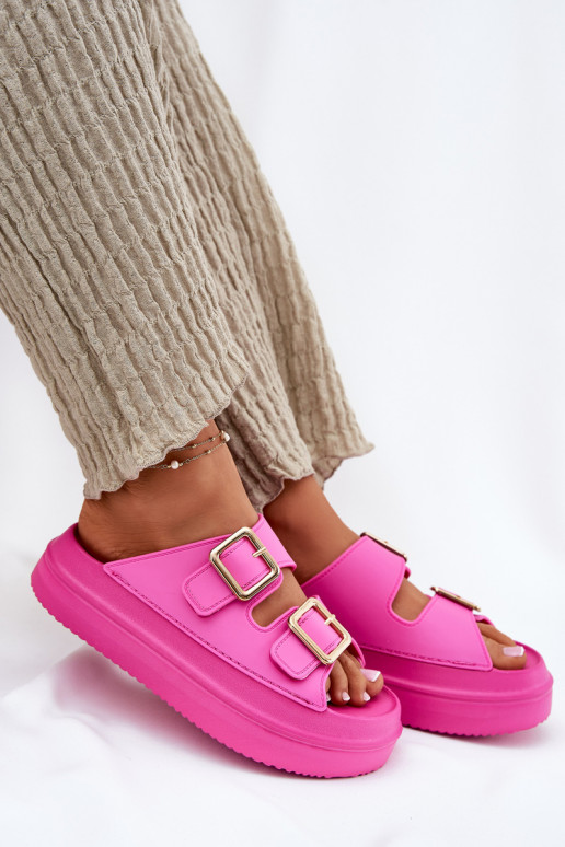 naiste plätud platvormiga Ze Kuldset värvimi neetide ja pandlagami tumeroosad värvi Zorila