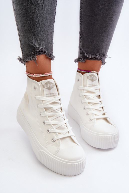 naiste saapad Kõrge Lee Cooper LCIN-24-02-2132 valget värvi