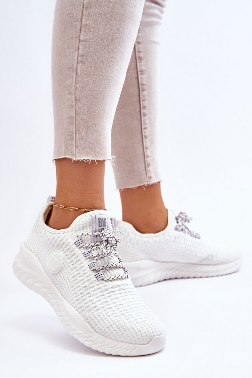 Pealiste omad Sportliku stiiliga jalanõud Memory Foam Big Star HH274296 valget värvi