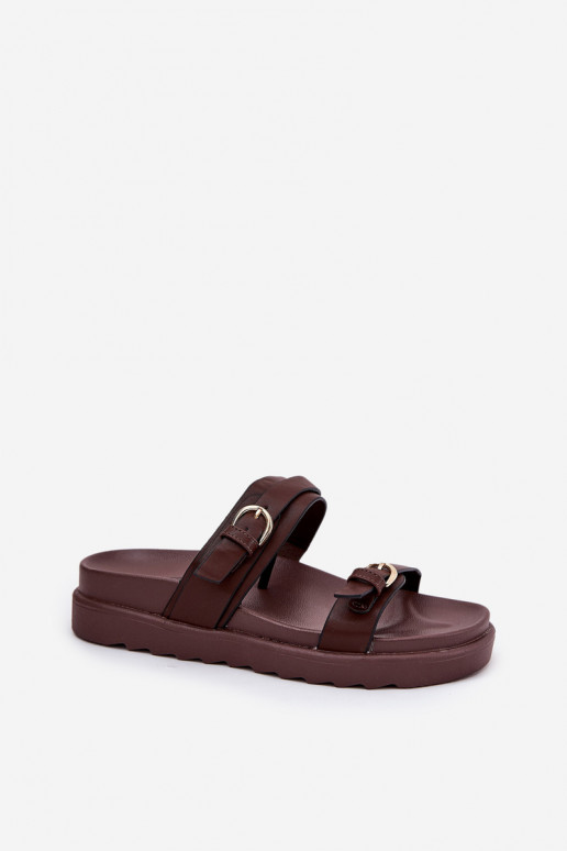 naiste plätud platvormiga Ze Kuldset värvimi neetide ja pandlagami pruunid värvi INernone