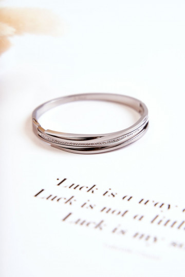 Käevõru Teras säravate kristallidega Hõbedat värvi Myrens