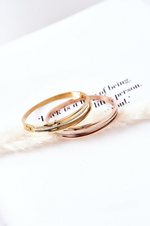 Käevõru säravate kristallidega Kuldset värvi