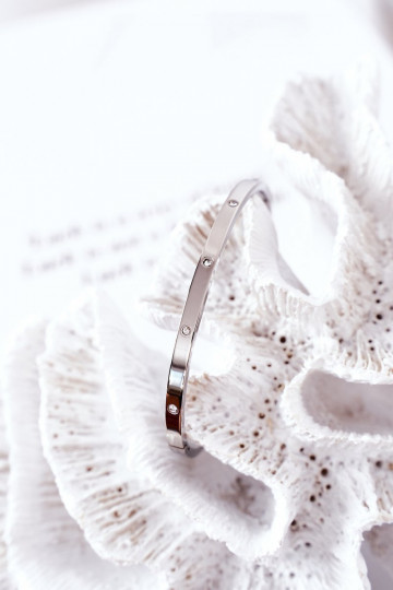 Käevõru säravate kristallidega Hõbedat värvi