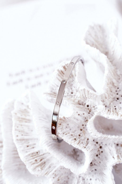 Käevõru säravate kristallidega Hõbedat värvi