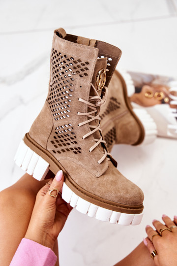 Pealhk Kõrge saapad Nicole pruunid värvi 2706 2