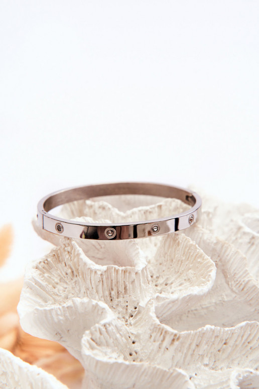 Käevõru säravate kristallidega Hõbedat värvi Lauren