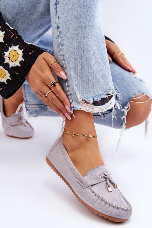 Klassikalised seemisnahast mokassiinid Halli värvi Good Time