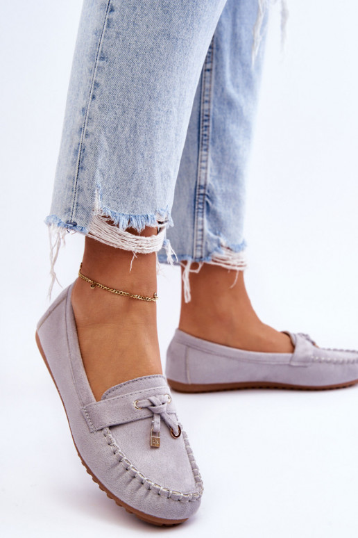 Klassikalised seemisnahast mokassiinid Halli värvi Good Time