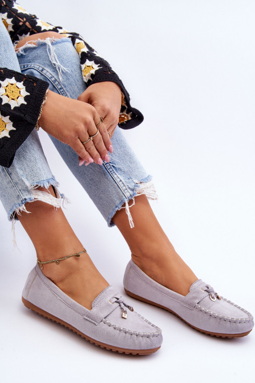 Klassikalised seemisnahast mokassiinid Halli värvi Good Time