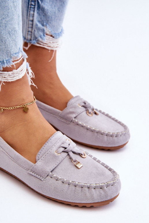 Klassikalised seemisnahast mokassiinid Halli värvi Good Time