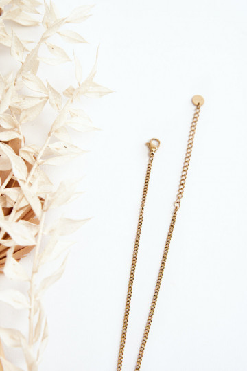 Kaelakee Msuude lilledega vöölane Kuldset värvi 2