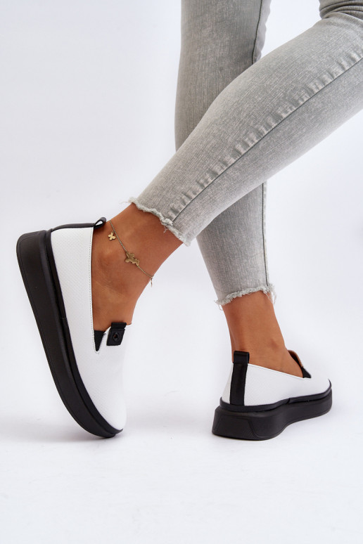 Pealiste omad espadrillid Pealhk platvormiga valget värvi Tigera