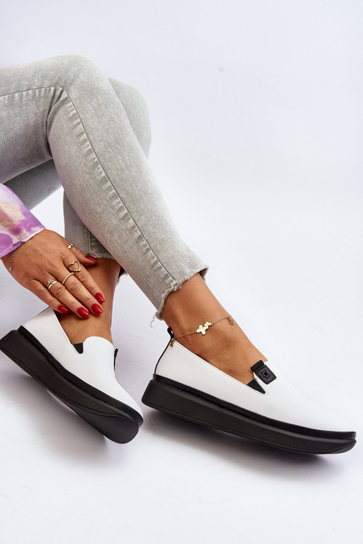 Pealiste omad espadrillid Pealhk platvormiga valget värvi Tigera