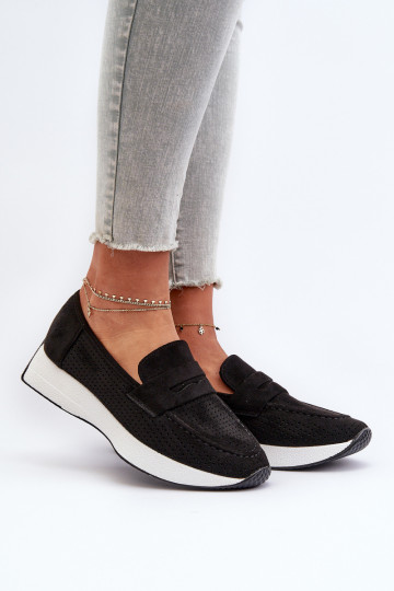 Kullatud tallaga naiste mokassiinid Eco Suedeosissee msuud Inesqua