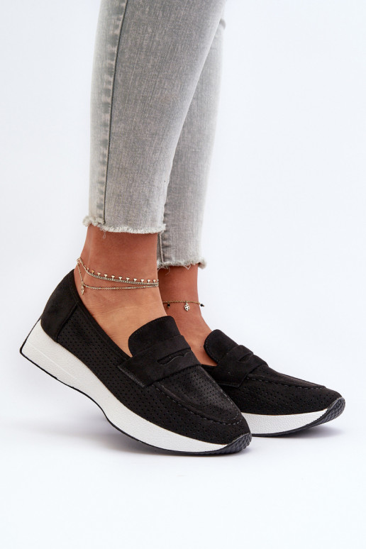 Kullatud tallaga naiste mokassiinid Eco Suedeosissee msuud Inesqua