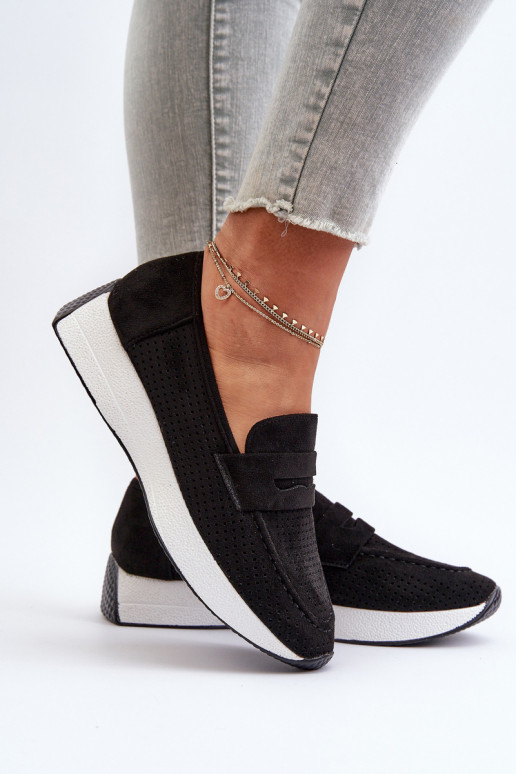 Kullatud tallaga naiste mokassiinid Eco Suedeosissee msuud Inesqua