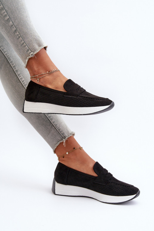 Kullatud tallaga naiste mokassiinid Eco Suedeosissee msuud Inesqua