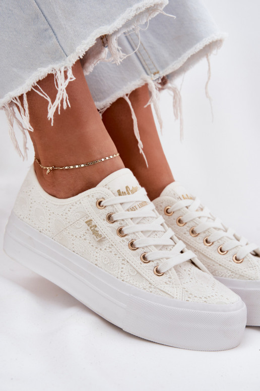 naiste saapad pitsilised Lee Cooper LCIN-25-31-3438L valget värvi