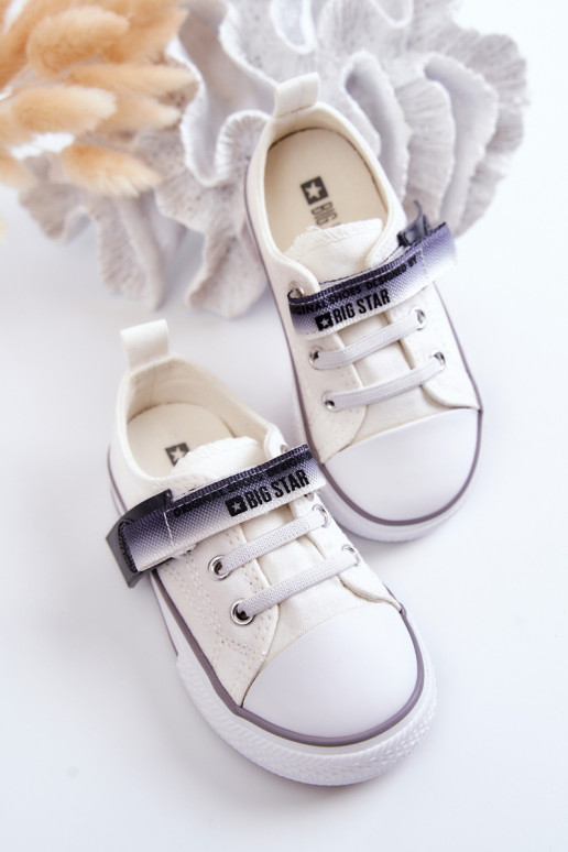 Laste jalanõud madalad tennised BIG STAR JJ374075 valget värvi