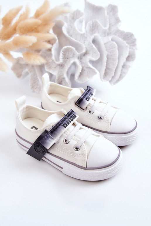 Laste jalanõud madalad tennised BIG STAR JJ374075 valget värvi