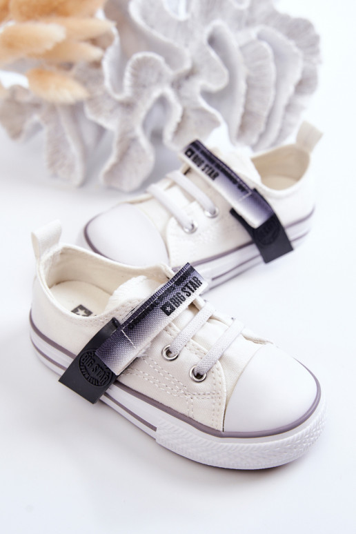 Laste jalanõud madalad tennised BIG STAR JJ374075 valget värvi