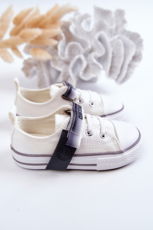 Laste jalanõud madalad tennised BIG STAR JJ374075 valget värvi