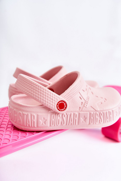 Laste jalanõud Kerged lehvidega Crocs Big Star II375007 Tumeroosad värvi