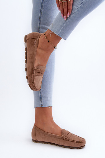 naiste mokassiinid Eco Suedeosissee Big Star NN274930 Memory Foam System beeži värvi 2