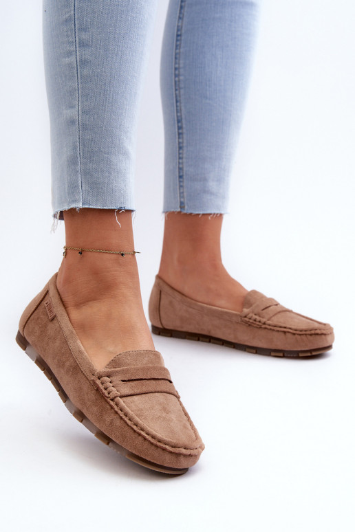 naiste mokassiinid Eco Suedeosissee Big Star NN274930 Memory Foam System beeži värvi